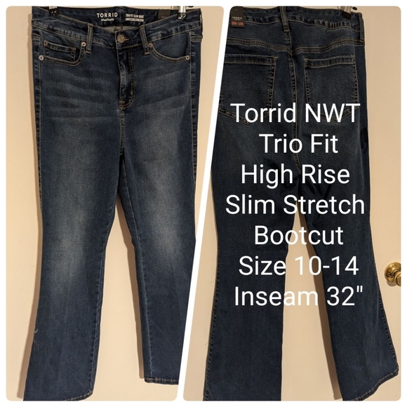 Torrid NWT Trio Fit High Rise Stretch Bootcut, fits sizes 10-14 - Picture 2 of 3